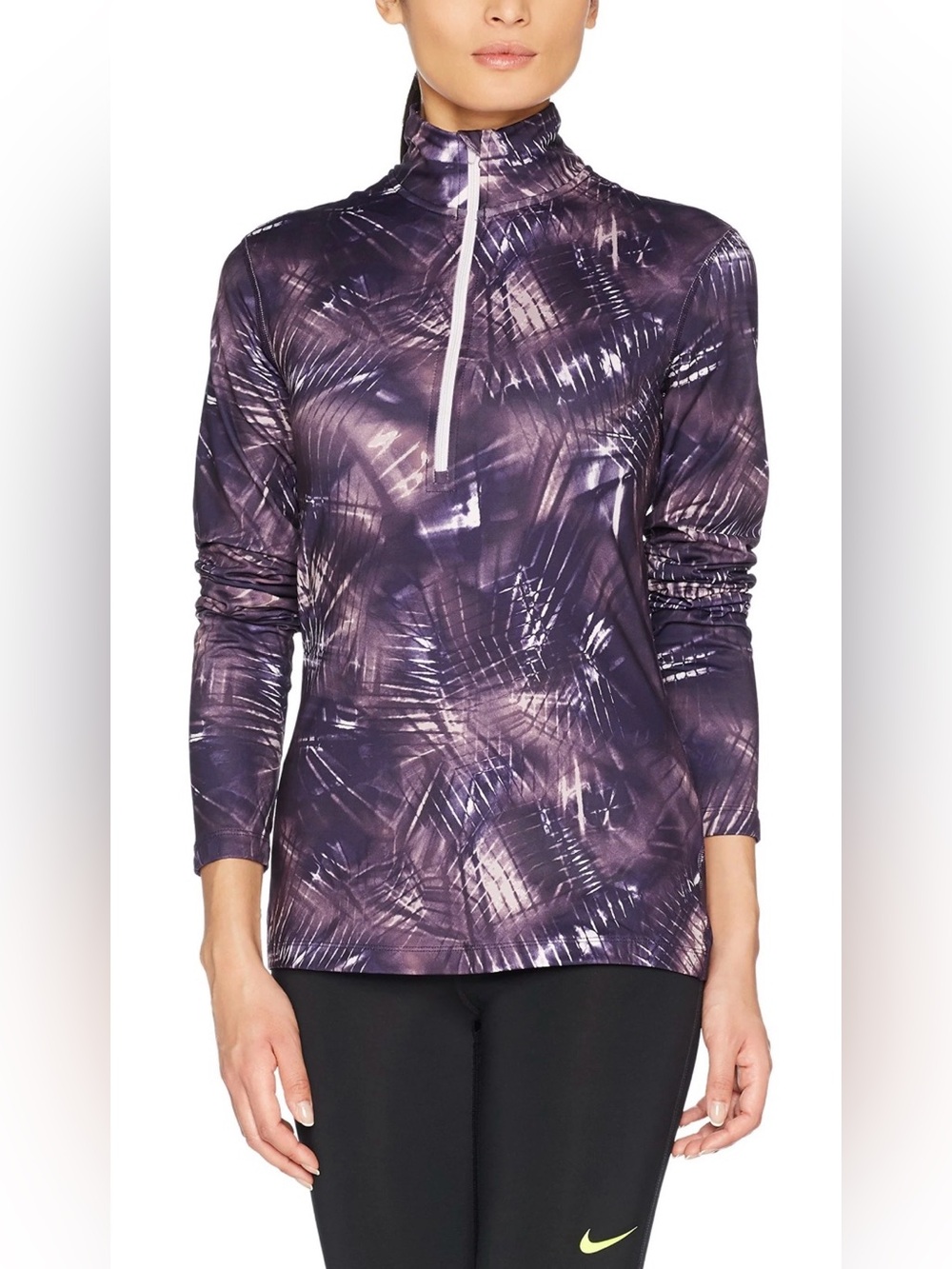 Nike Pro Warm Dri-Fit Half Zip Jacket Pullover Purple Womens Size L - NWOT